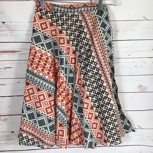 Willow & Clay Aztec Boho Wrap Skirt Size Small